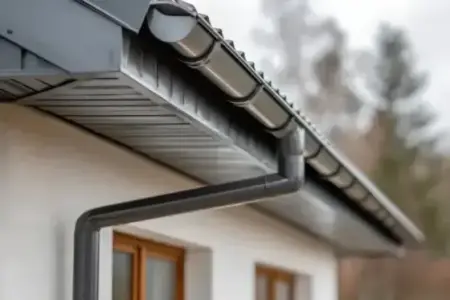 Pose de gouttières en zinc par un couvreur à la Sauve